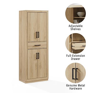 Crosley Furniture Isla Kitchen Storage Pantry with Adjustable Shelves