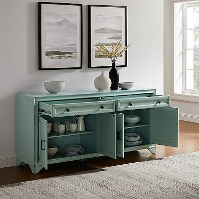 Crosley Furniture Tara Sideboard with Storage Cabinets & Drawers