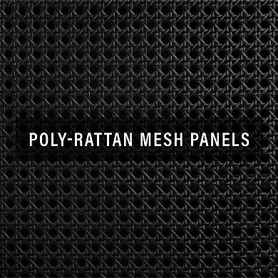 Crosley Furniture Perry Sideboard with Poly-Rattan Mesh Panels