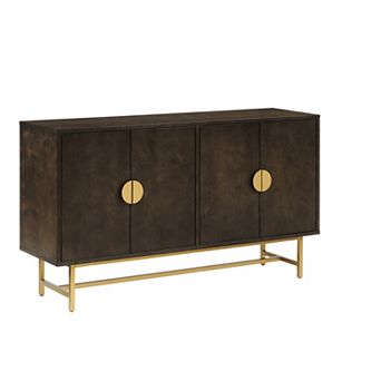Crosley Furniture Blair Sideboard with Gold Accents and Storage Doors