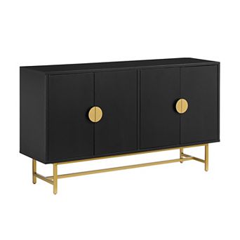 Crosley Furniture Blair Sideboard with Gold Accents and Storage Doors
