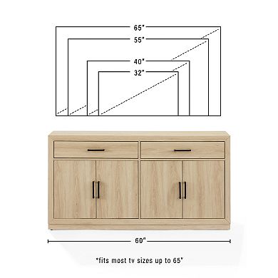 Crosley Furniture Isla Sideboard with Storage & Drawers