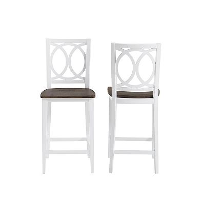 Crosley Furniture Charlotte 2-Piece Counter Height Bar Stool Set