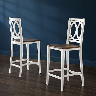Crosley Furniture Charlotte 2-Piece Counter Height Bar Stool Set