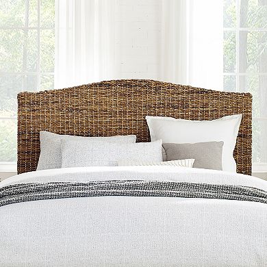 Crosley Furniture Serena Rattan Upholstered Headboard