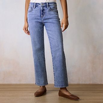 Women's LC Lauren Conrad Mid Rise Relaxed Straight Jeans