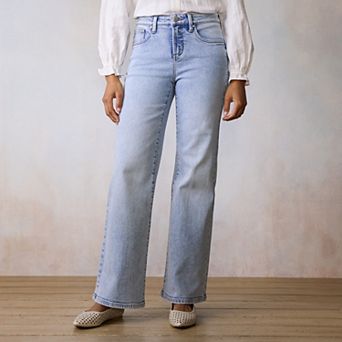 Women's LC Lauren Conrad Mid Rise Wide Leg Jeans