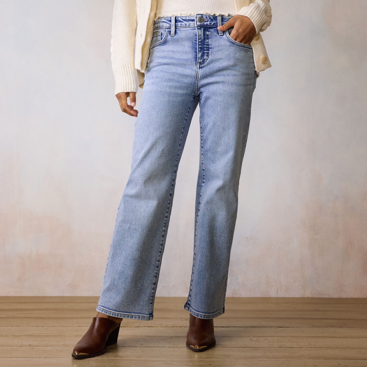 Женские джинсы LC Lauren Conrad Mid Rise Loose — фото 1
