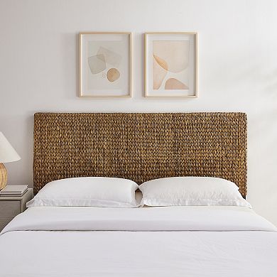 Crosley Furniture Edgewater Handwoven Natural Water Hyacinth Headboard