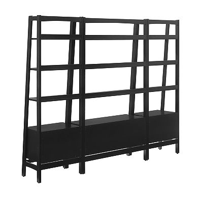 Crosley Furniture LANDON 3-Piece Etagere Bookcase Set with Storage Drawers
