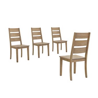 Crosley Furniture Joanna 4 pc Ladder-Back Dining Chair Set