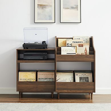 Crosley Furniture Liam 2-Piece Record Player Stand & Vinyl Storage Set