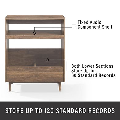 Crosley Furniture Liam 2-Piece Record Player Stand & Vinyl Storage Set