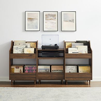 Crosley Furniture LIAM 3-Piece Record Player Stand & Vinyl Storage Set