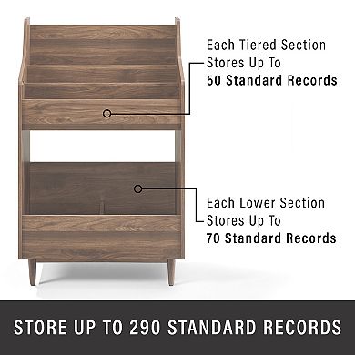 Crosley Furniture LIAM 3-Piece Record Player Stand & Vinyl Storage Set