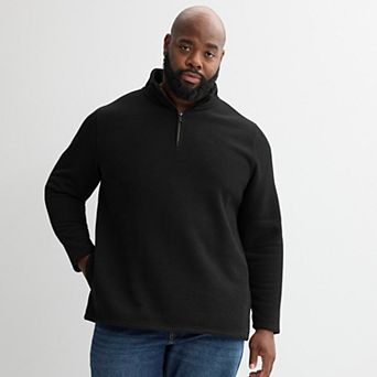 Big & Tall Sonoma Goods For Life® Waffle Fleece Quarter Zip Pullover
