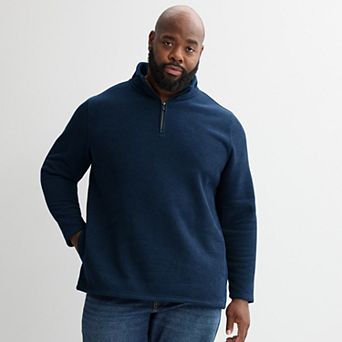Big & Tall Sonoma Goods For Life® Waffle Fleece Quarter Zip Pullover