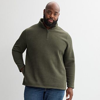 Big & Tall Sonoma Goods For Life® Waffle Fleece Quarter Zip Pullover