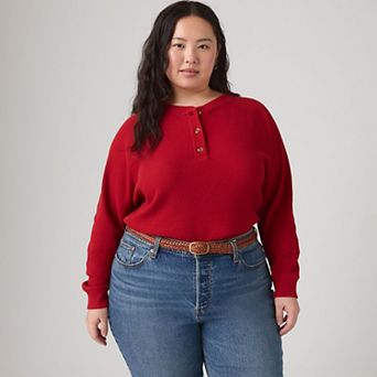 Plus Size Levi's® Lassen Henley Long Sleeve Top