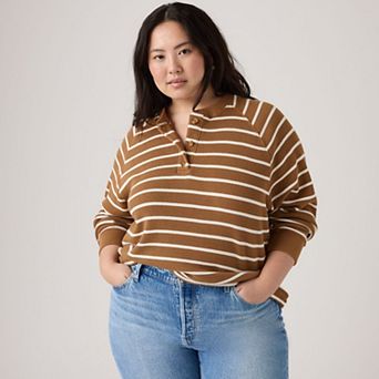 Plus Size Levi's® Lassen Henley Long Sleeve Top