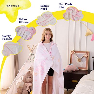 Sweet Home Kids' Printed Hooded Wearable Blanket