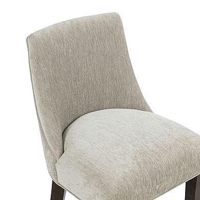 MANHATTAN COMFORT Beever Chenille Upholstered Wood Barstool Set of 2