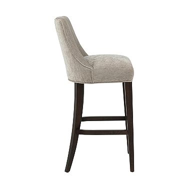 MANHATTAN COMFORT Beever Chenille Upholstered Wood Barstool Set of 2