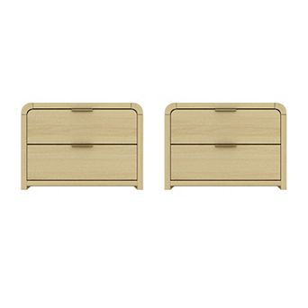 MANHATTAN COMFORT Grace 2-Drawer Nightstand 2 pc Set