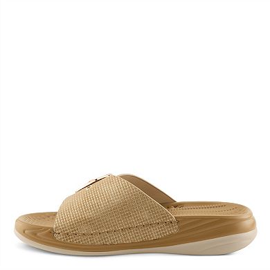 Flexus by Spring Step Brewer Women's Cushioned Flat Slide Sandals