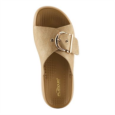 Flexus by Spring Step Brewer Women's Cushioned Flat Slide Sandals