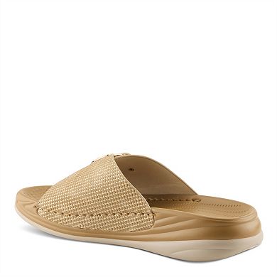 Flexus by Spring Step Brewer Women's Cushioned Flat Slide Sandals