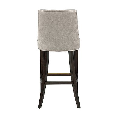 MANHATTAN COMFORT Beever Chenille Upholstered Wood Barstool Set of 3