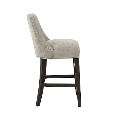 MANHATTAN COMFORT Beever Chenille Upholstered Wood Counter Stool 39-inch Height