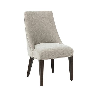 MANHATTAN COMFORT Beever Chenille Upholstered Wood Dining Chair Set of 2