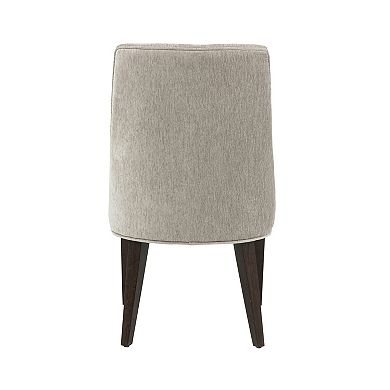 MANHATTAN COMFORT Beever Chenille Upholstered Wood Dining Chair Set of 2