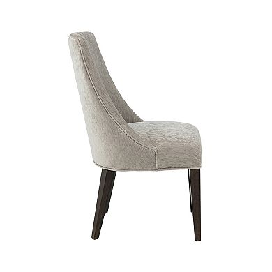 MANHATTAN COMFORT Beever Chenille Upholstered Wood Dining Chair Set of 2
