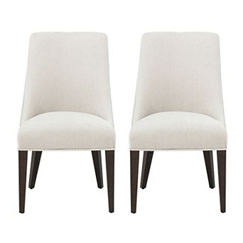 MANHATTAN COMFORT Beever Chenille Upholstered Wood Dining Chair Set of 2
