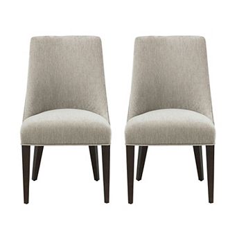 MANHATTAN COMFORT Beever Chenille Upholstered Wood Dining Chair Set of 2
