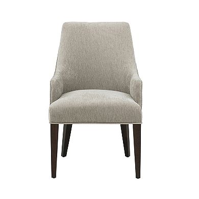 MANHATTAN COMFORT Beever Upholstered Wood Dining Armchair with Spacious Seat