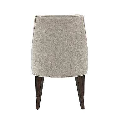 MANHATTAN COMFORT Beever Upholstered Wood Dining Armchair with Spacious Seat