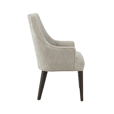MANHATTAN COMFORT Beever Upholstered Wood Dining Armchair with Spacious Seat
