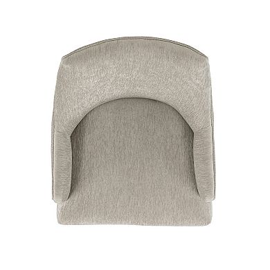 MANHATTAN COMFORT Beever Upholstered Wood Dining Armchair with Spacious Seat