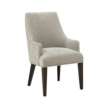 MANHATTAN COMFORT Beever Upholstered Wood Dining Armchair with Spacious Seat