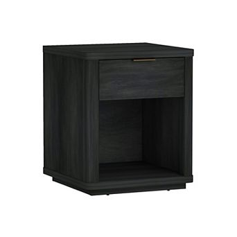 MANHATTAN COMFORT Evelyn 20-Inch Modern Nightstand with 1 Drawer & Open Shelf