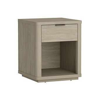 MANHATTAN COMFORT Evelyn 20-Inch Modern Nightstand with 1 Drawer & Open Shelf