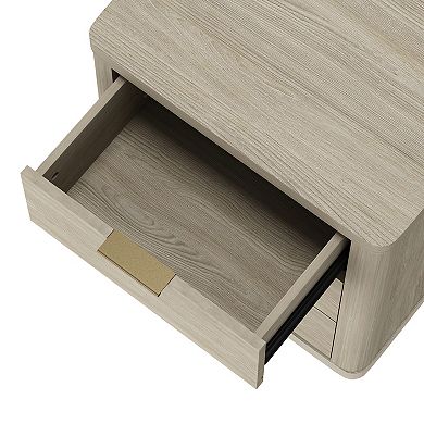 MANHATTAN COMFORT Evelyn 20-Inch Modern 3-Drawer Nightstand