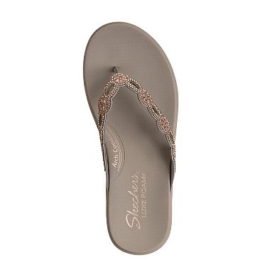Skechers® Meditation Luxe Women's Cushioned Thong Sandals