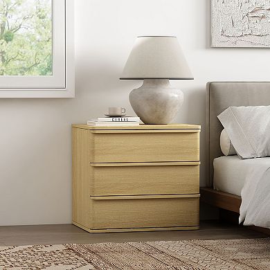 MANHATTAN COMFORT Molly 26-Inch Modern 3-Drawer Nightstand