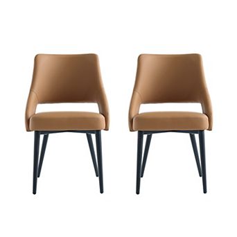 MANHATTAN COMFORT Tremont Upholstered Metal Dining Chair Set of 2