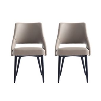 MANHATTAN COMFORT Tremont Upholstered Metal Dining Chair Set of 2